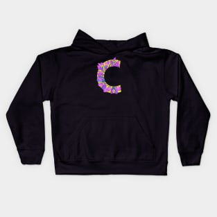 Monogram C neon Kids Hoodie